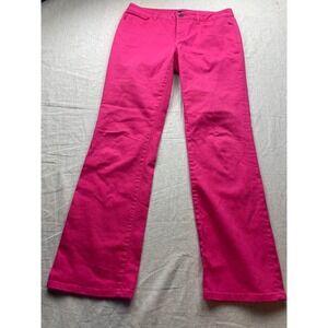 Chaps Jeans Womens 10 Pink Madden Straight Denim Classic Stretch Pockets